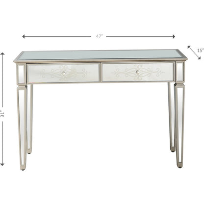 Antiqued Etch Console Table