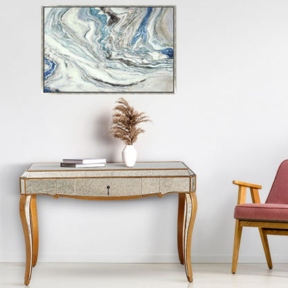 Antiqued Gold Wooden Console Table