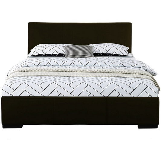 Black Faux Leather Twin Bed Frame