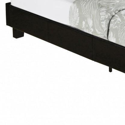 Black Faux Leather King Bed Frame
