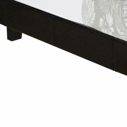 Black Faux Leather King Bed Frame