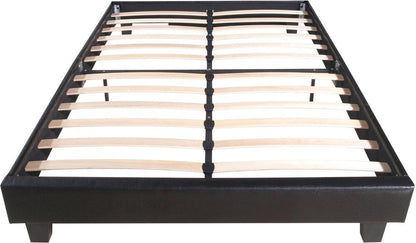 Black Faux Leather King Bed Frame