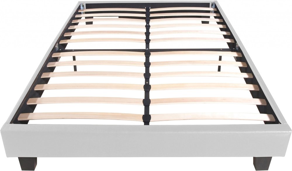White Faux Leather Queen Bed Frame