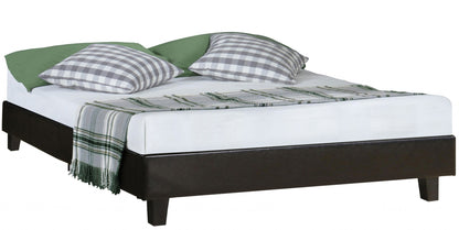 White Platform Queen Bed with Two Nightstands