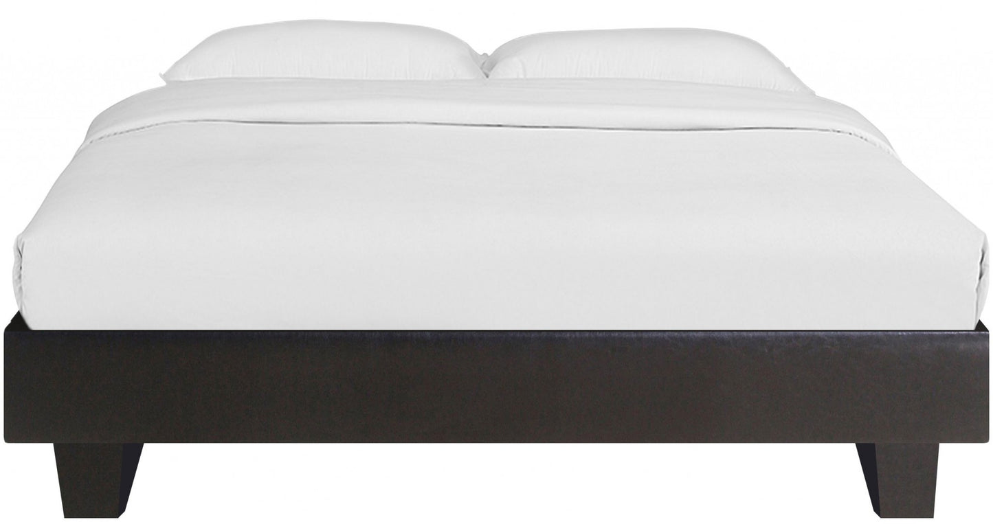 White Platform King Bed with Two Nightstands