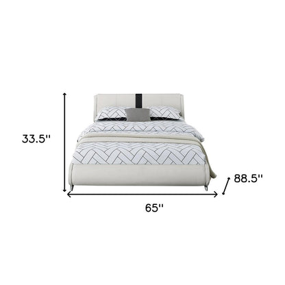 Black Faux Leather Queen Bed Frame
