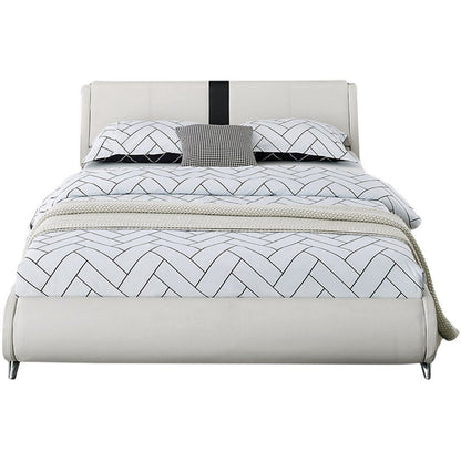 Black Faux Leather Queen Bed Frame