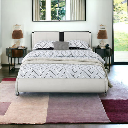 White Platform Queen Bed