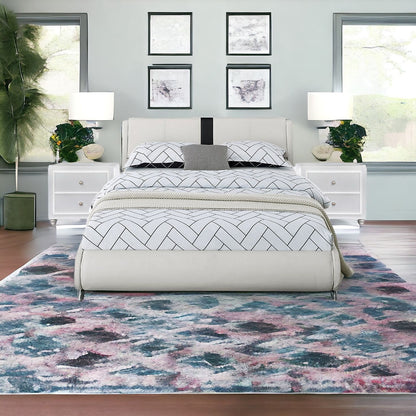 Black Wood And Linen Queen Bed Frame