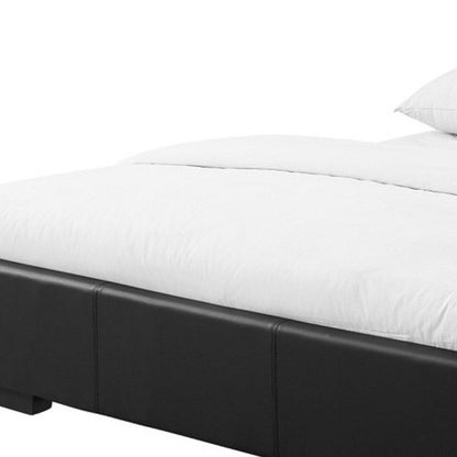 Black Faux Leather Twin Bed Frame