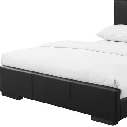 Black Faux Leather Twin Bed Frame