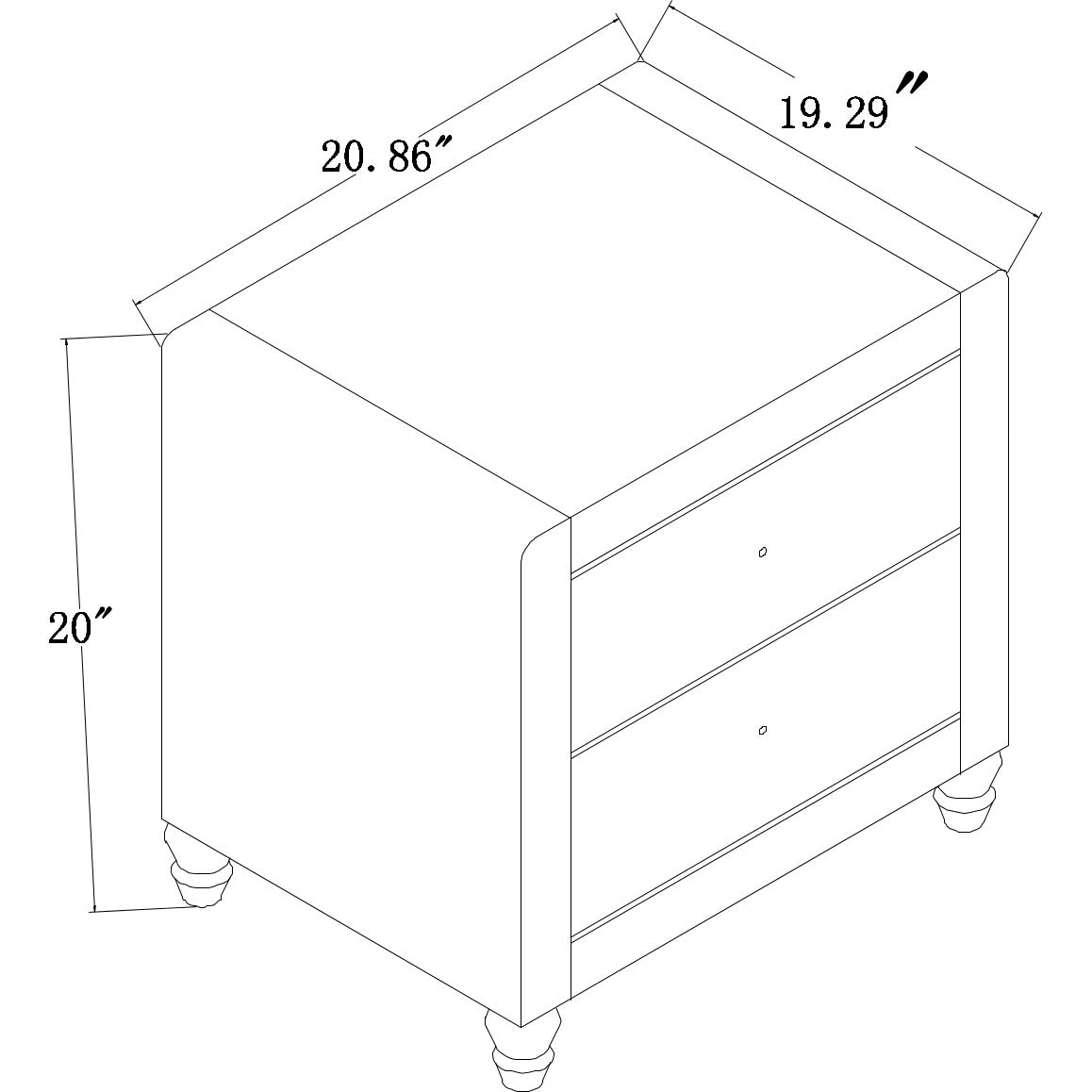 Black Upholstered King Platform Bed with Nightstand