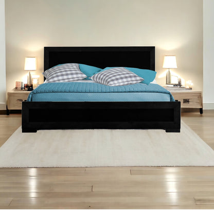 Walnut Wood Queen Platform Bed