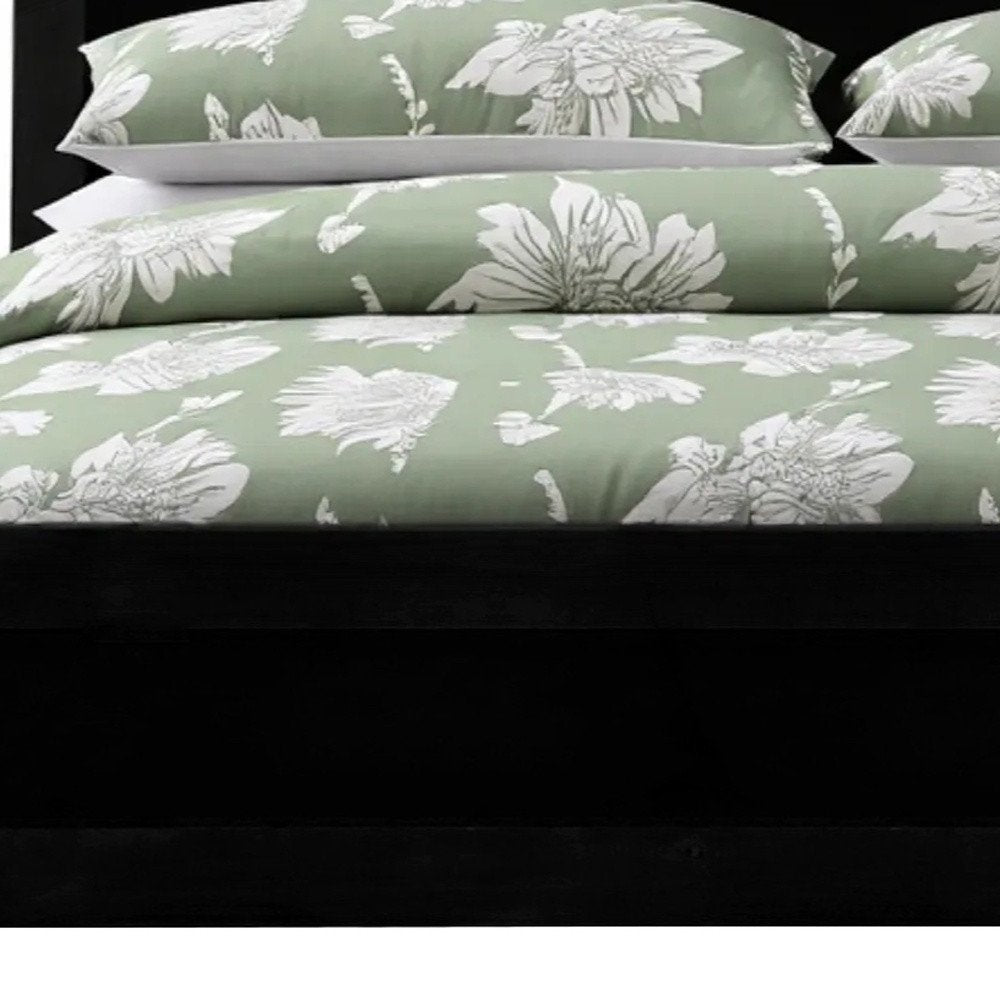 White Solid and Manufactured Wood Queen Bed Frame