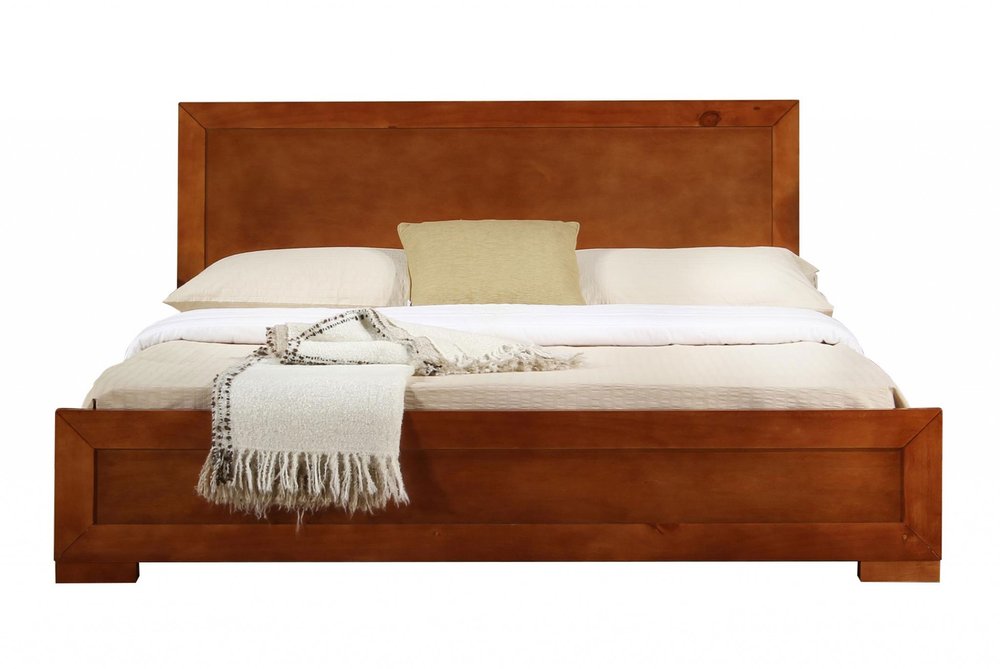 Brown Wood Twin Bed Frame