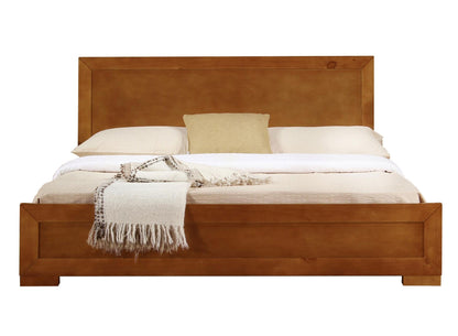 Cherry Wood Queen Platform Bed