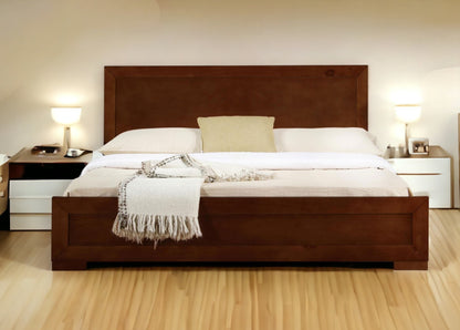 Cherry Wood Queen Platform Bed