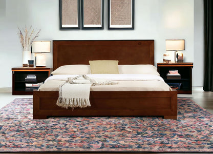 Cherry Wood Queen Platform Bed