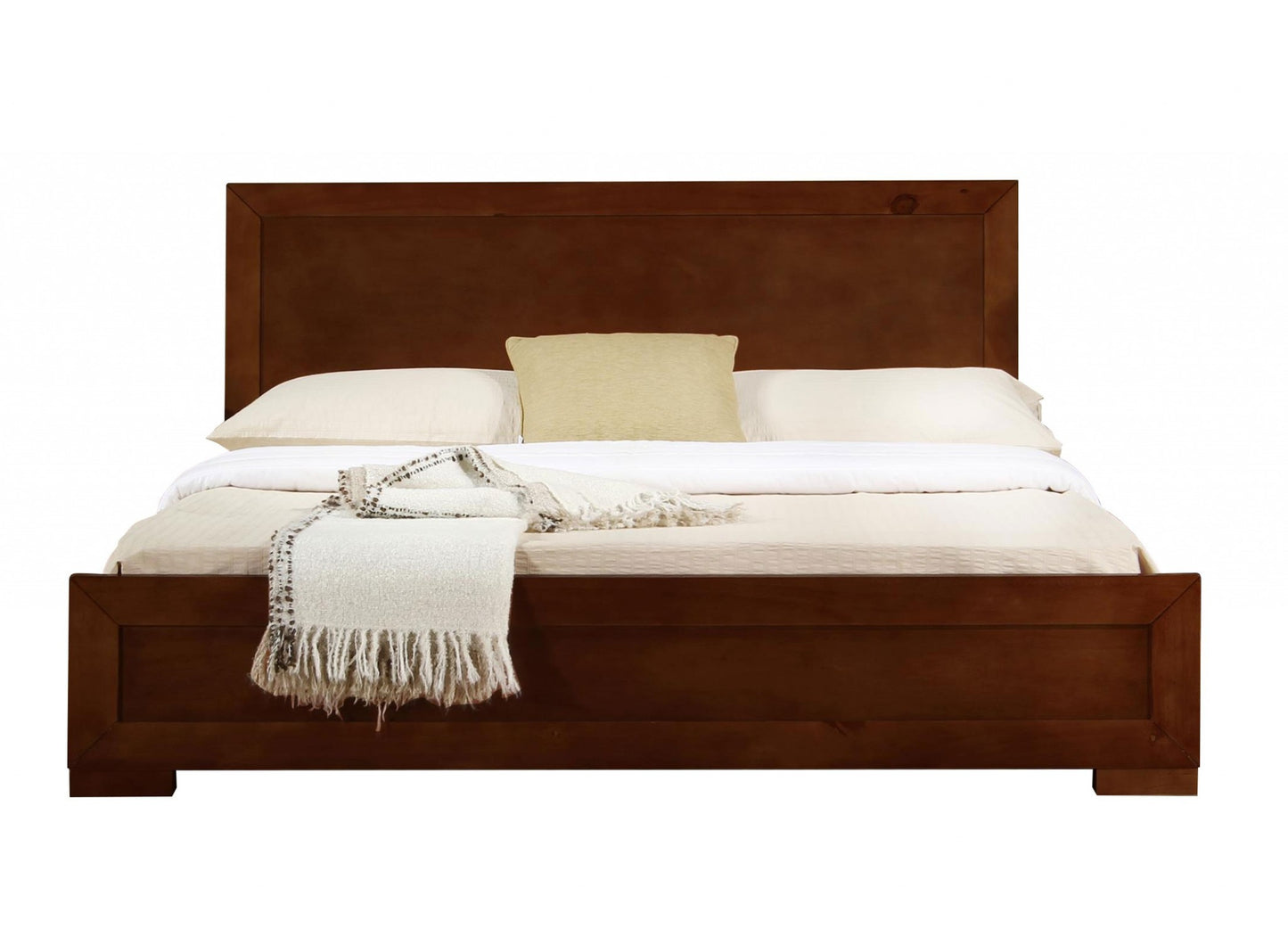 Cherry Wood Queen Platform Bed