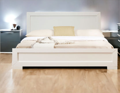 Cherry Wood Queen Platform Bed