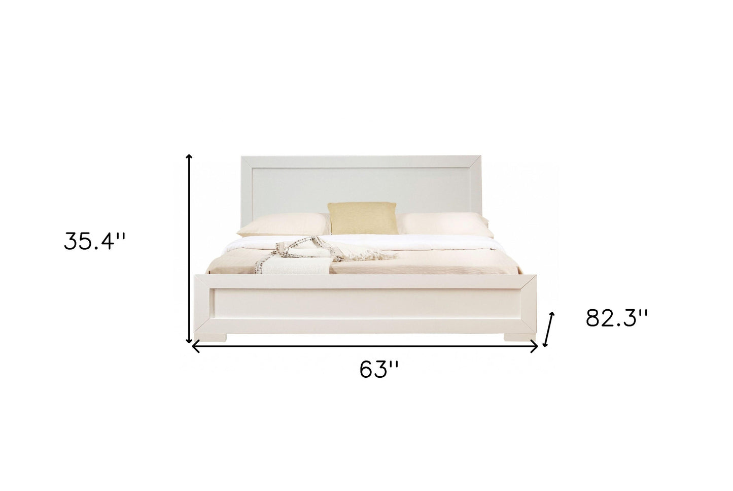 Cherry Wood Queen Platform Bed