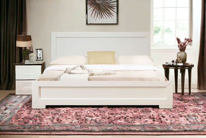 Cherry Wood Queen Platform Bed