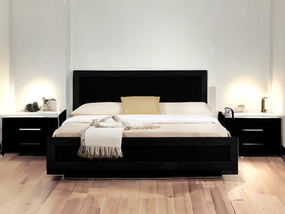 Cherry Wood Queen Platform Bed