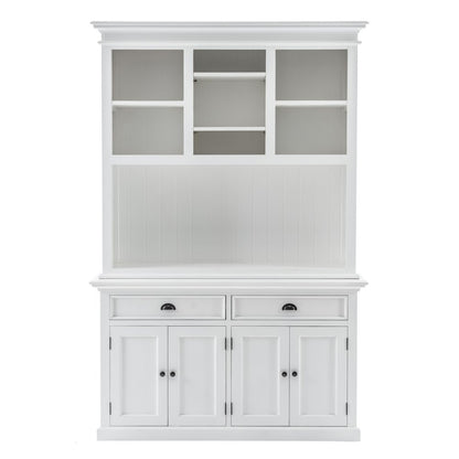 White Solid Wood Adjustable Two Tier Bookcase