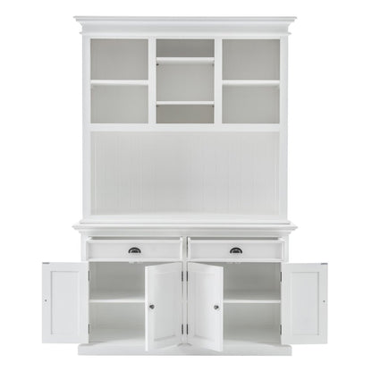 White Solid Wood Adjustable Two Tier Bookcase