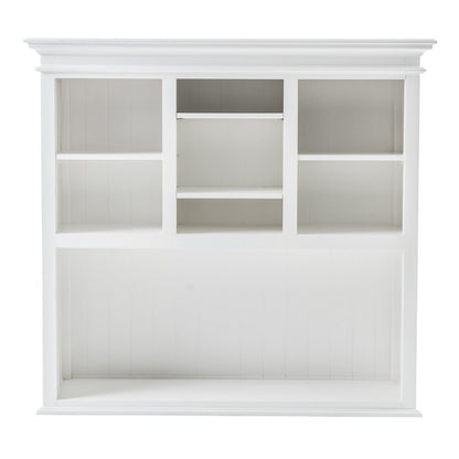 White Solid Wood Adjustable Two Tier Bookcase