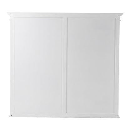 87" White Solid Wood Adjustable Four Tier Bookcase