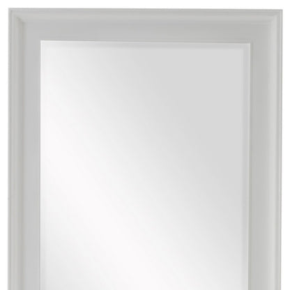 79" White Wood Framed Full Length Hanging Mirror