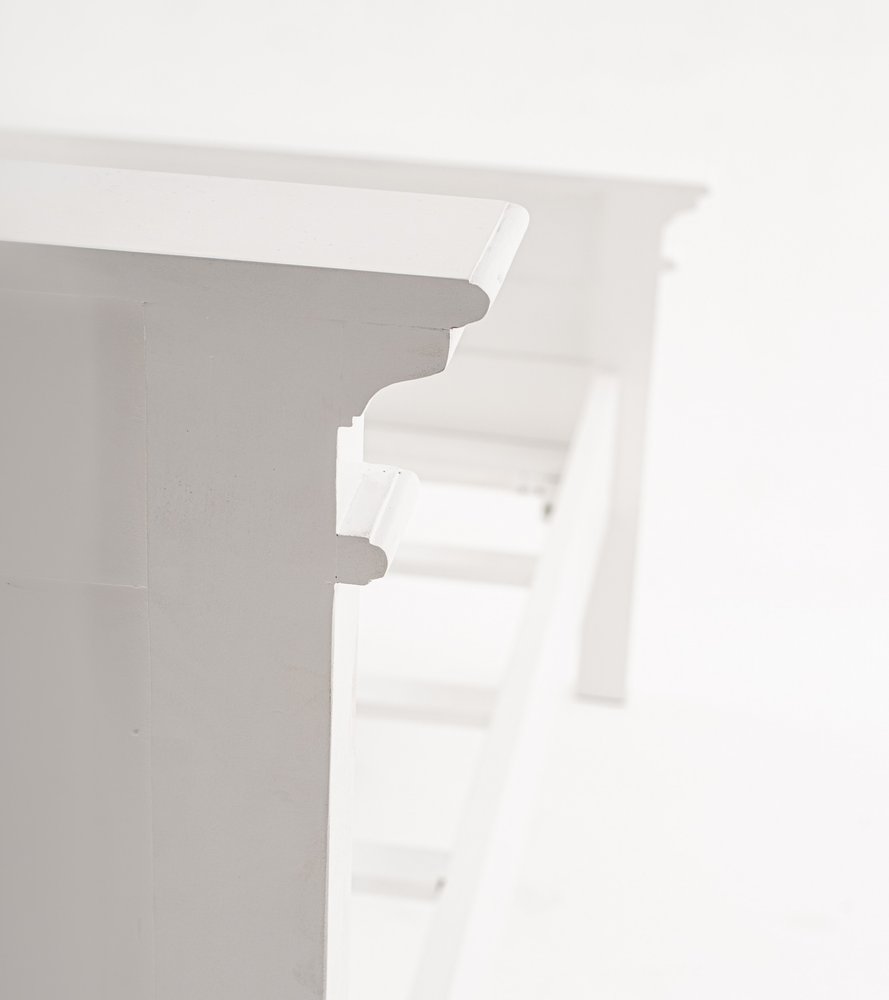 White Solid Wood Queen Bed Frame