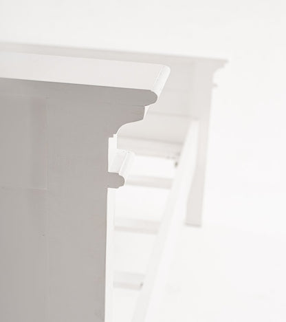 White Solid Wood Queen Bed Frame