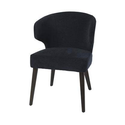 Navy Blue And Black Wingback Dining Side Chair