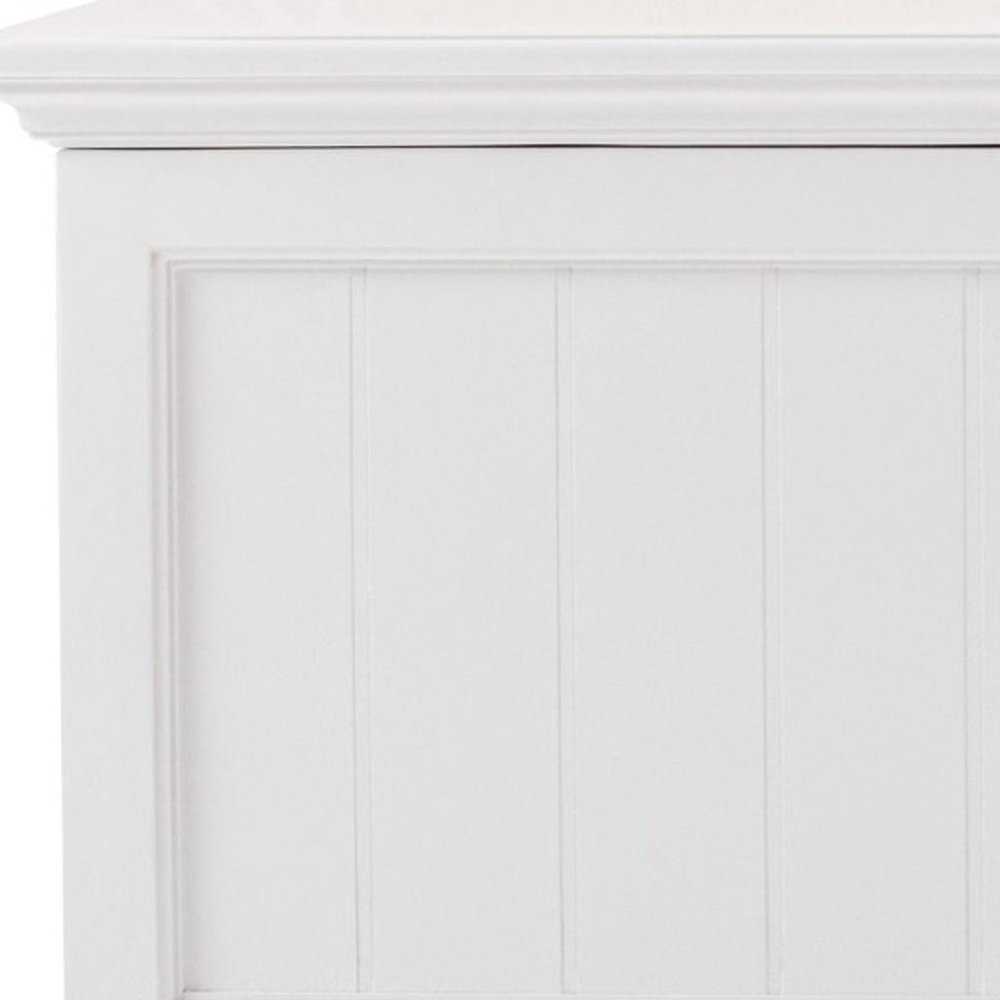 55" White Solid Wood Chest
