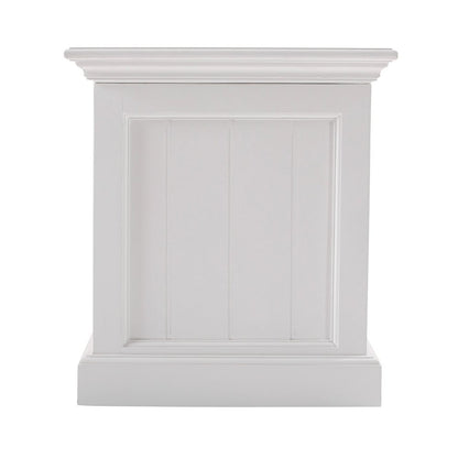 55" White Distressed and Solid and Manufactured Wood Storage Standard Bench With Flip Top