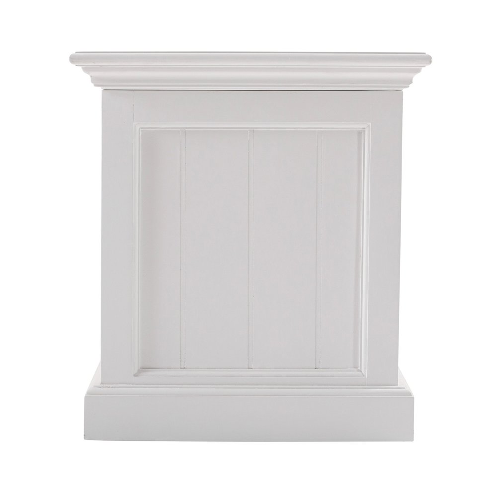 55" White Distressed and Solid and Manufactured Wood Storage Standard Bench With Flip Top
