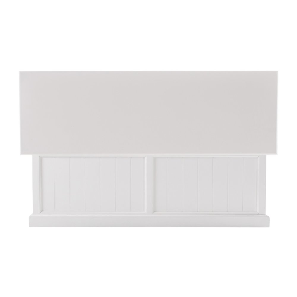 55" White Distressed and Solid and Manufactured Wood Storage Standard Bench With Flip Top