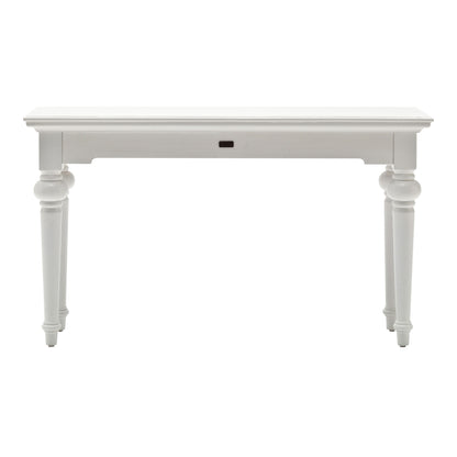 55" White Console Table With Storage