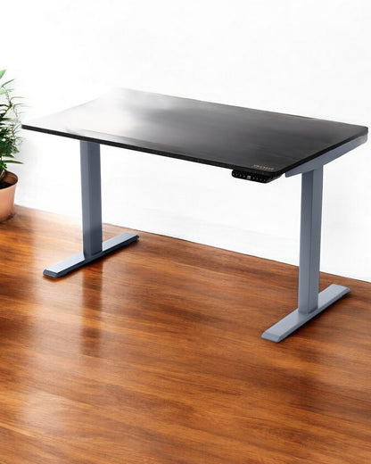 30" Adjustable Black and Gray Stainless Steel Standing Desk