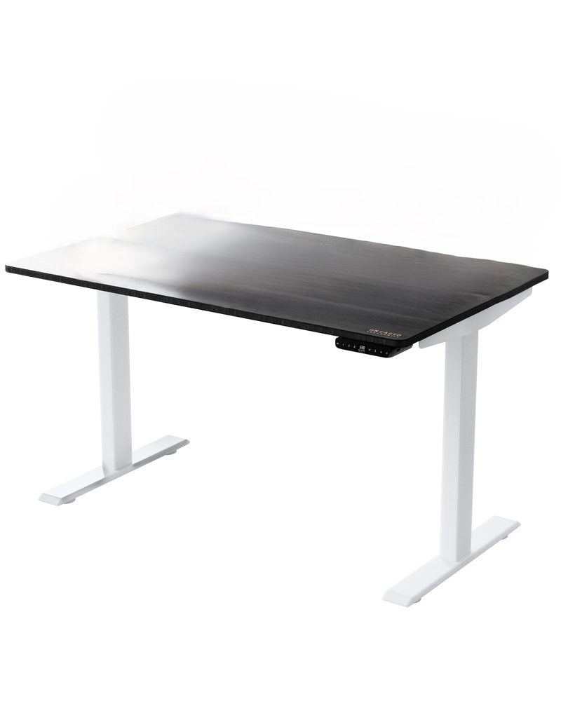 48" Adjustable Black and White Stainless Steel Standing Desk