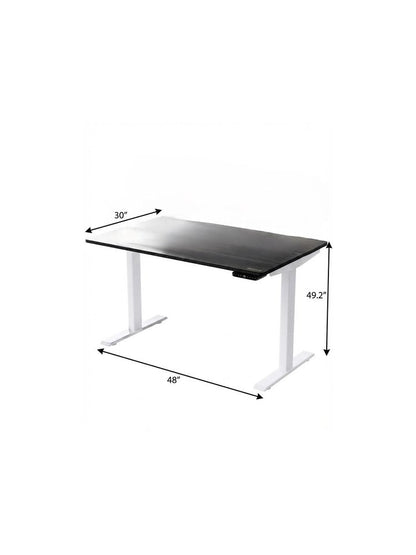 48" Adjustable Black and White Stainless Steel Standing Desk