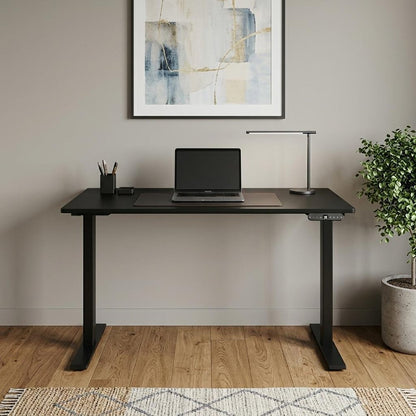 60" Adjustable Black Stainless Steel Standing Desk