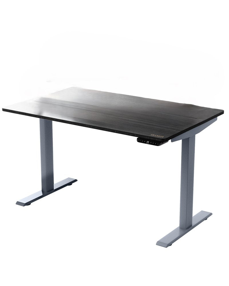 60" Adjustable Black and Gray Stainless Steel Standing Desk