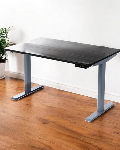 30" Adjustable Black and Gray Stainless Steel Standing Desk