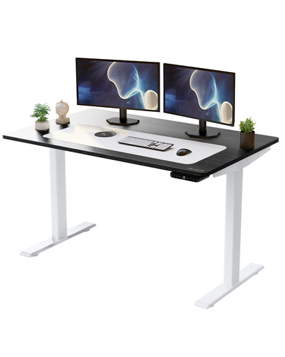 30" Adjustable Black and White Stainless Steel Standing Desk