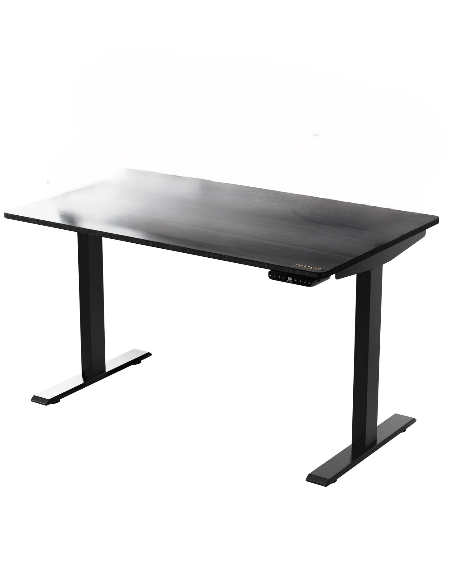 30" Adjustable Black Stainless Steel Computer Desk