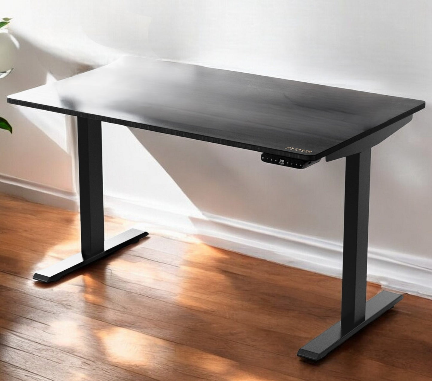 30" Adjustable Black Stainless Steel Computer Desk