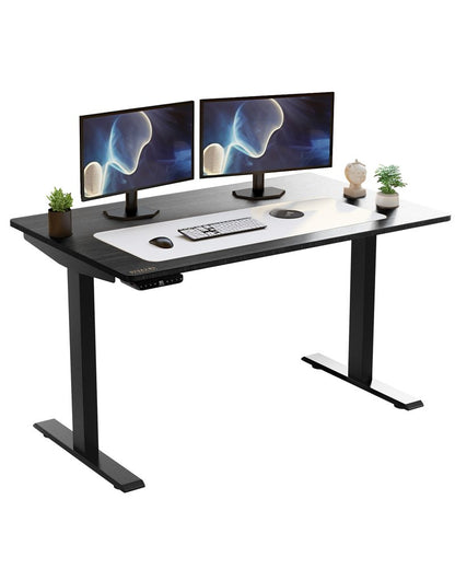 48" Adjustable Black Stainless Steel Computer Desk